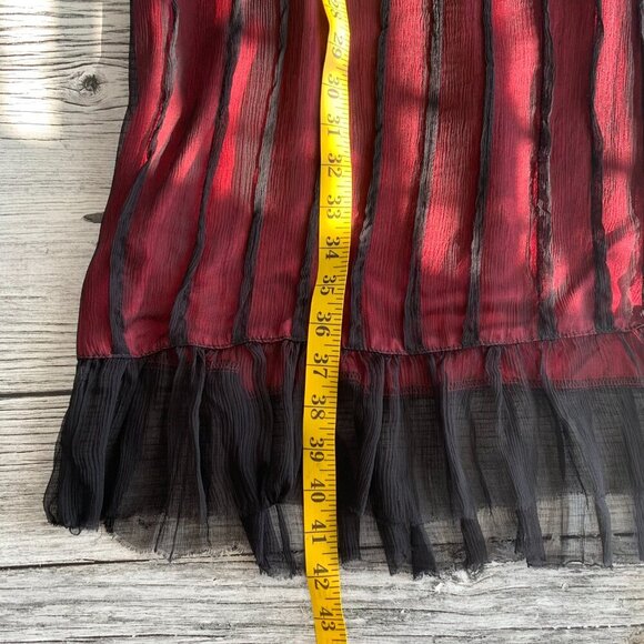 Maggie Walt Sheer 100% Silk Witchy Babydoll Dress - Picture 14 of 15